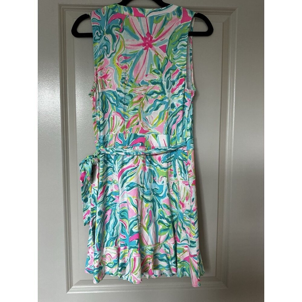 Lilly Pulitzer Rilla Romper One in a Melon Wrap Dress Size Small Mini Resortwear - Picture 5 of 8